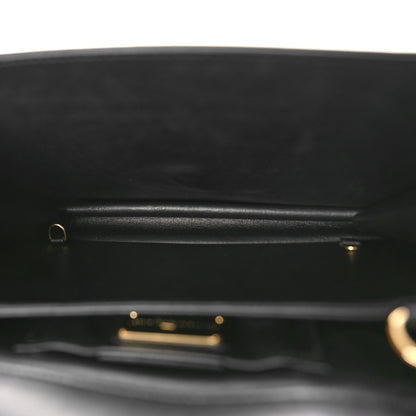 Salvatore Ferragamo Calfskin Thalia Flap Shoulder Bag Black 5 of 9