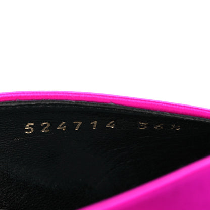 Balenciaga Satin Pointed Toe Knife 40mm Mules 36.5 Rose Fuchsia 9 of 9