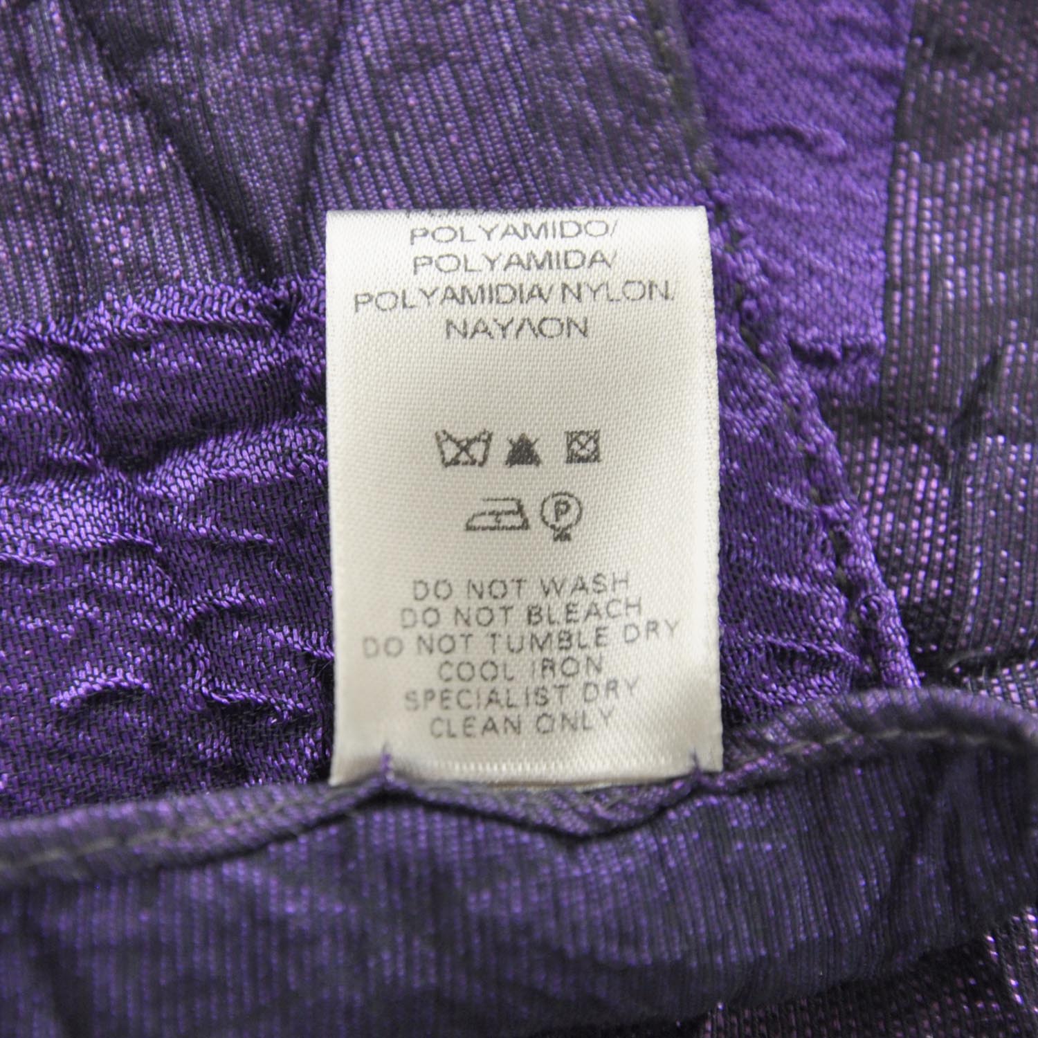 Burberry Metallic Check Scarf Purple 5 of 5