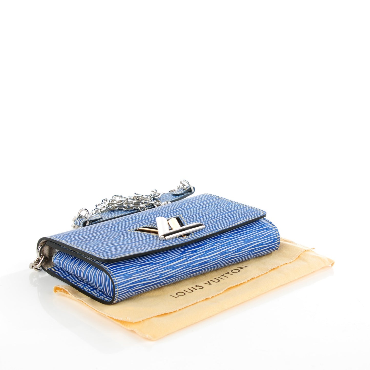 Epi Twist Chain Wallet Denim Light