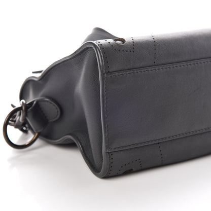 Balenciaga Veau Soyeux Perforated Blackout Hardware Mini City Gris Fossile 9 of 10