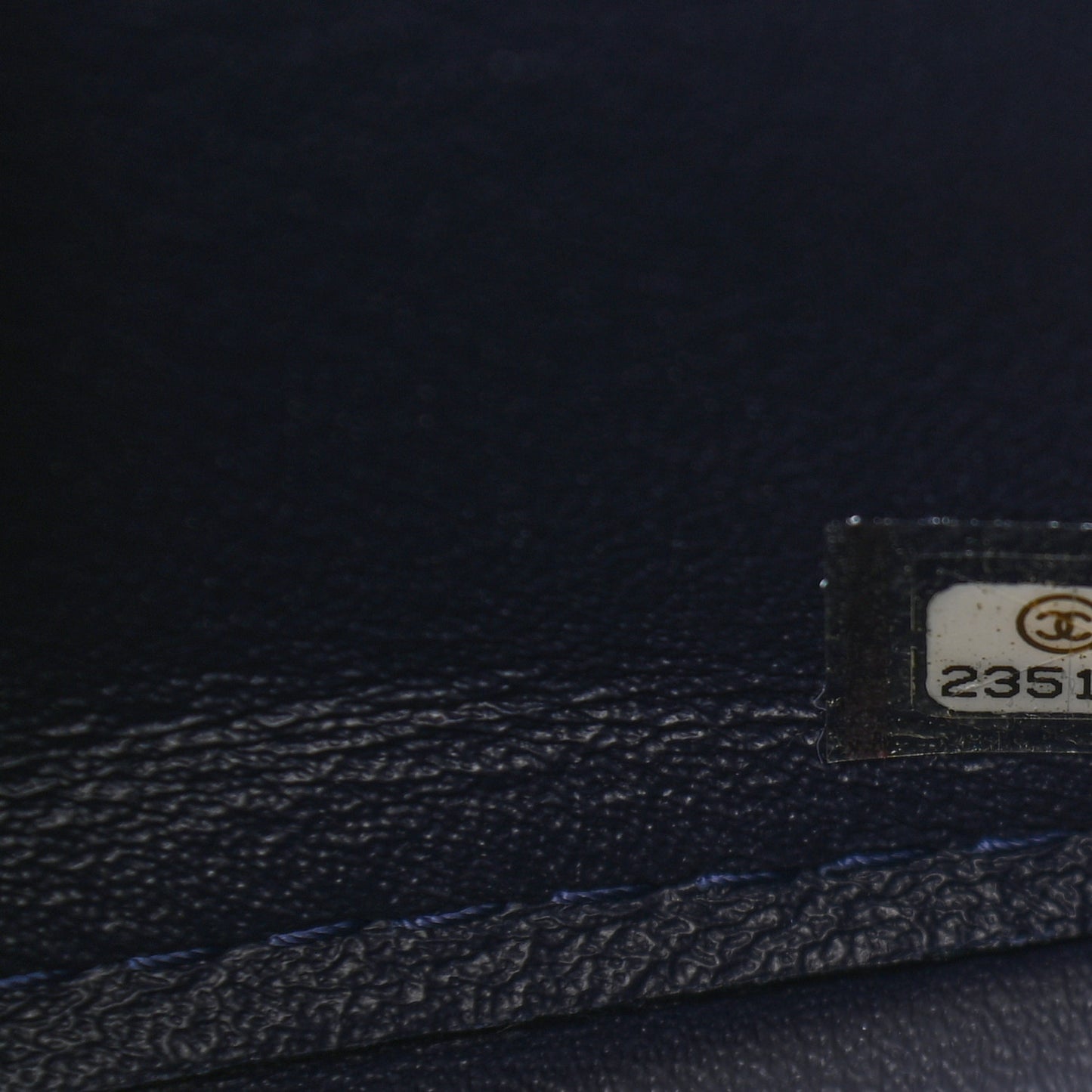 Crackled Calfskin Jumbo Double Flap Blue