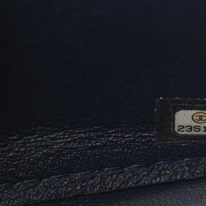 Chanel Crackled Calfskin Jumbo Double Flap Blue 9 of 10