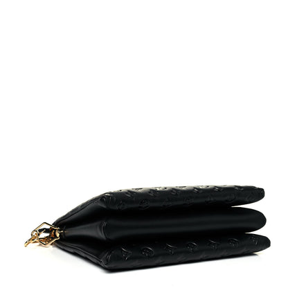 Louis Vuitton Lambskin Embossed Monogram Coussin MM Black 4 of 8