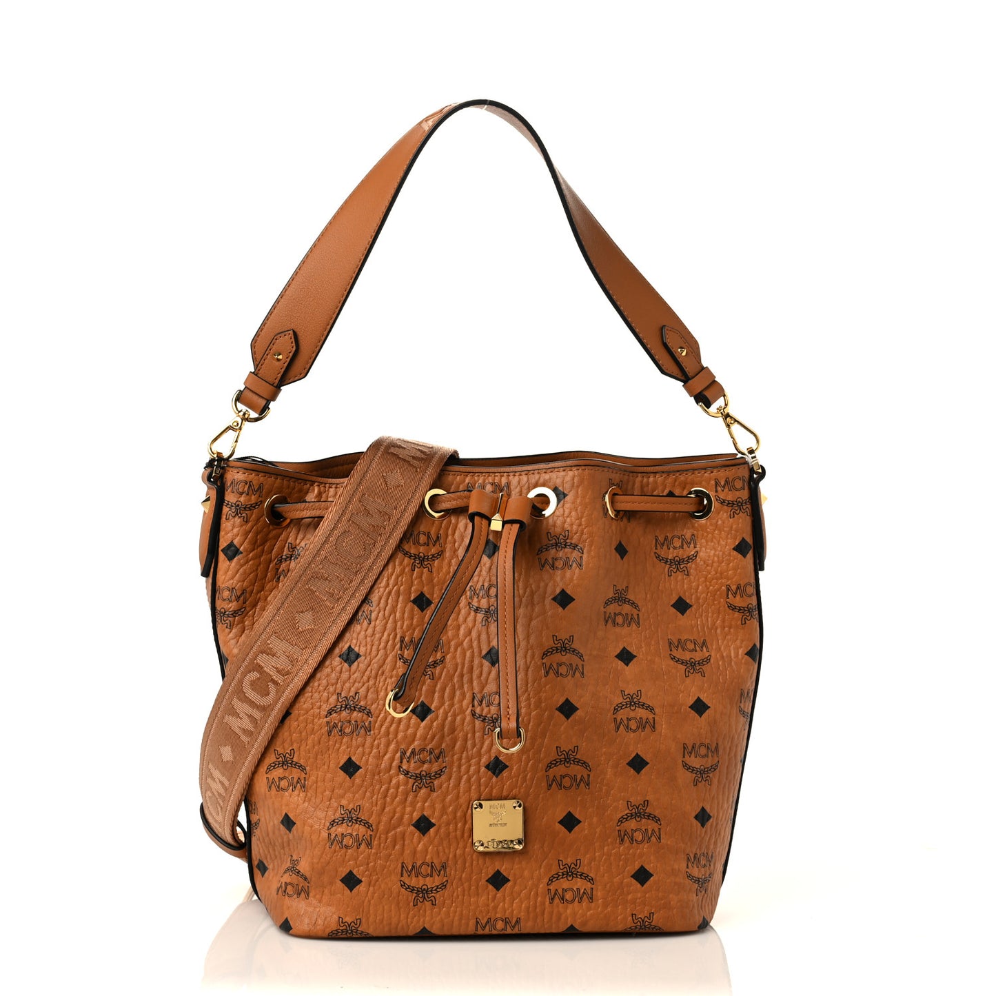 Visetos Small Aren Drawstring Bag Cognac