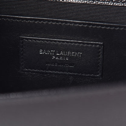 Saint Laurent Grain De Poudre Medium Classic Monogram Kate Satchel Black 6 of 9