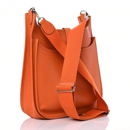Hermes Taurillon Clemence Evelyne III GM Orange 3 of 18