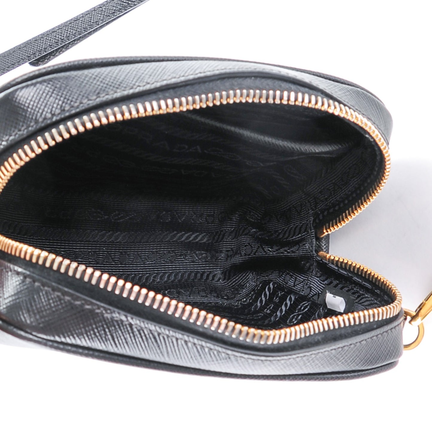 Saffiano Mini Camera Crossbody Bag Nero Black