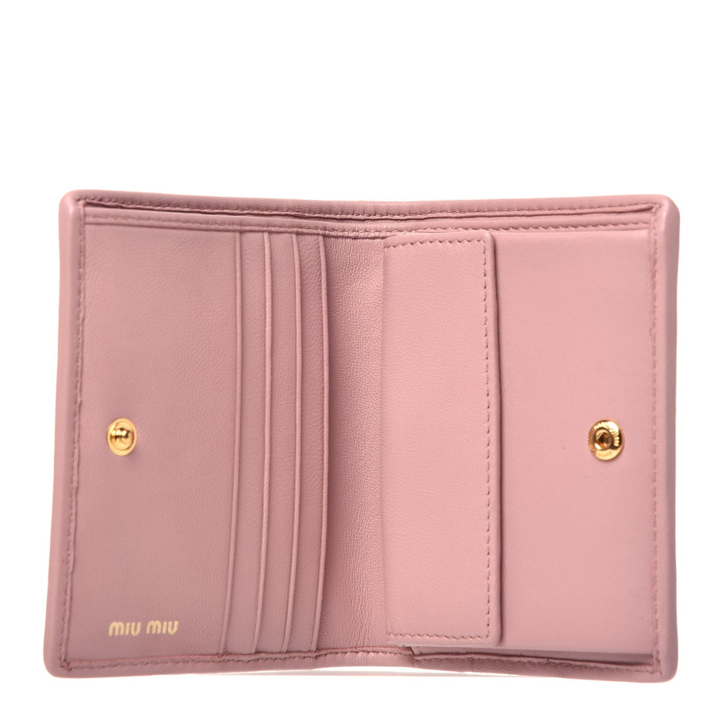 Nappa Matelasse Compact Wallet Orchidea