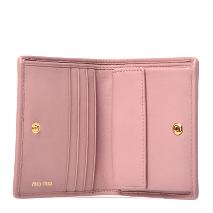 Miu Miu Nappa Matelasse Compact Wallet Orchidea 5 of 7