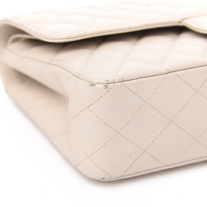 Chanel Caviar Quilted Medium Double Flap Light Beige 8 of 16