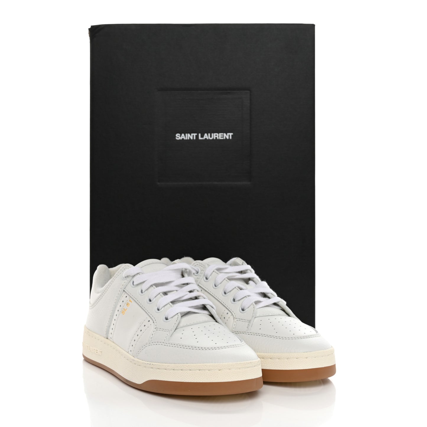 Calfskin SL/61 Low Top Sneakers 37 White