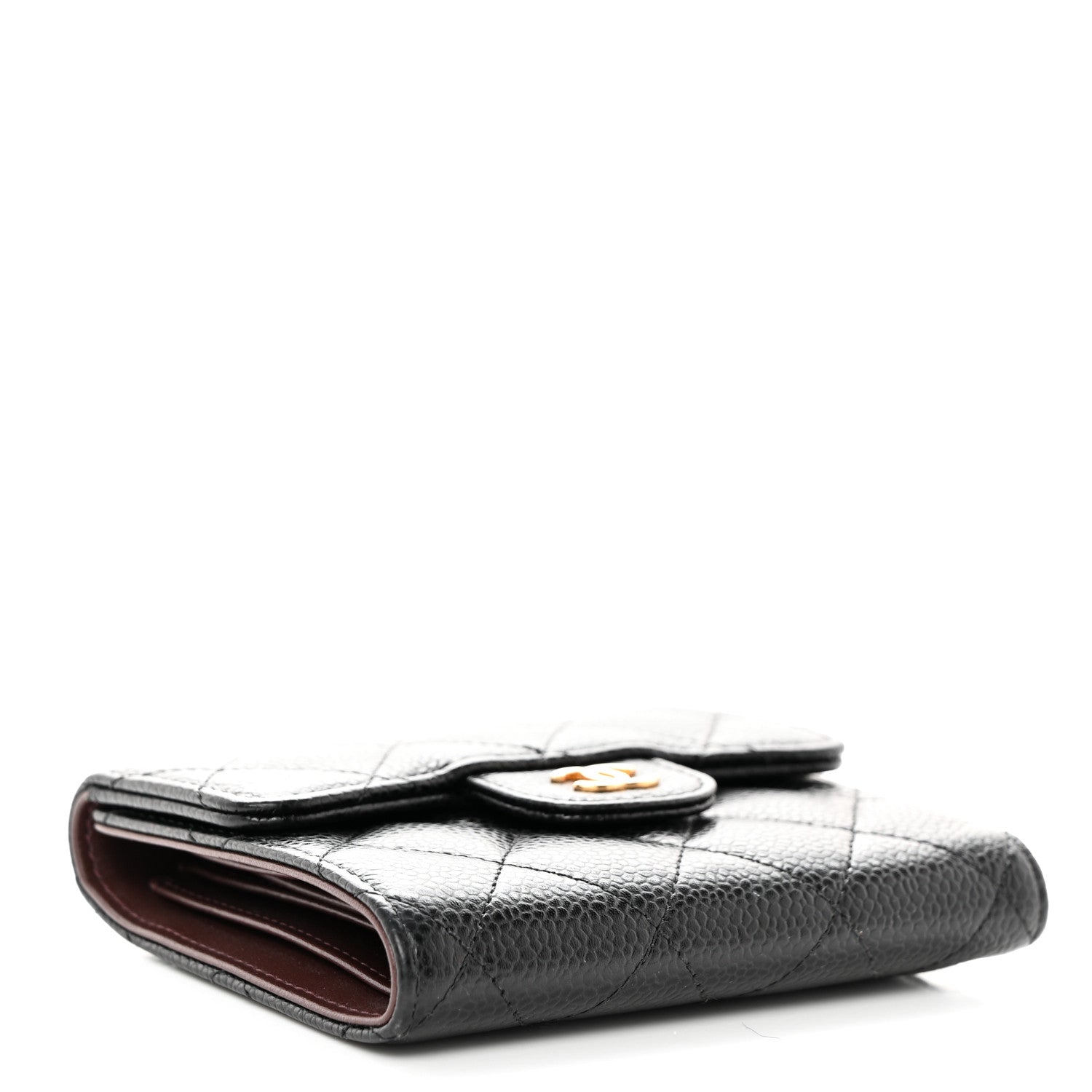 Chanel Caviar Quilted Compact Flap Wallet Black 4 of 8