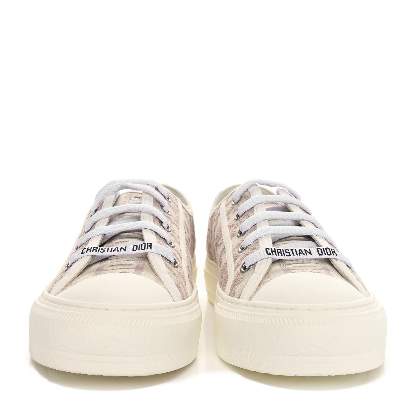 Canvas Oblique Walk'N'Dior Low Top Sneakers 37 Powder Nude