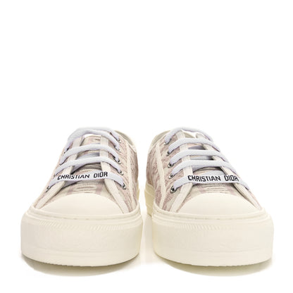 Christian Dior Canvas Oblique Walk'N'Dior Low Top Sneakers 37 Powder Nude 3 of 9