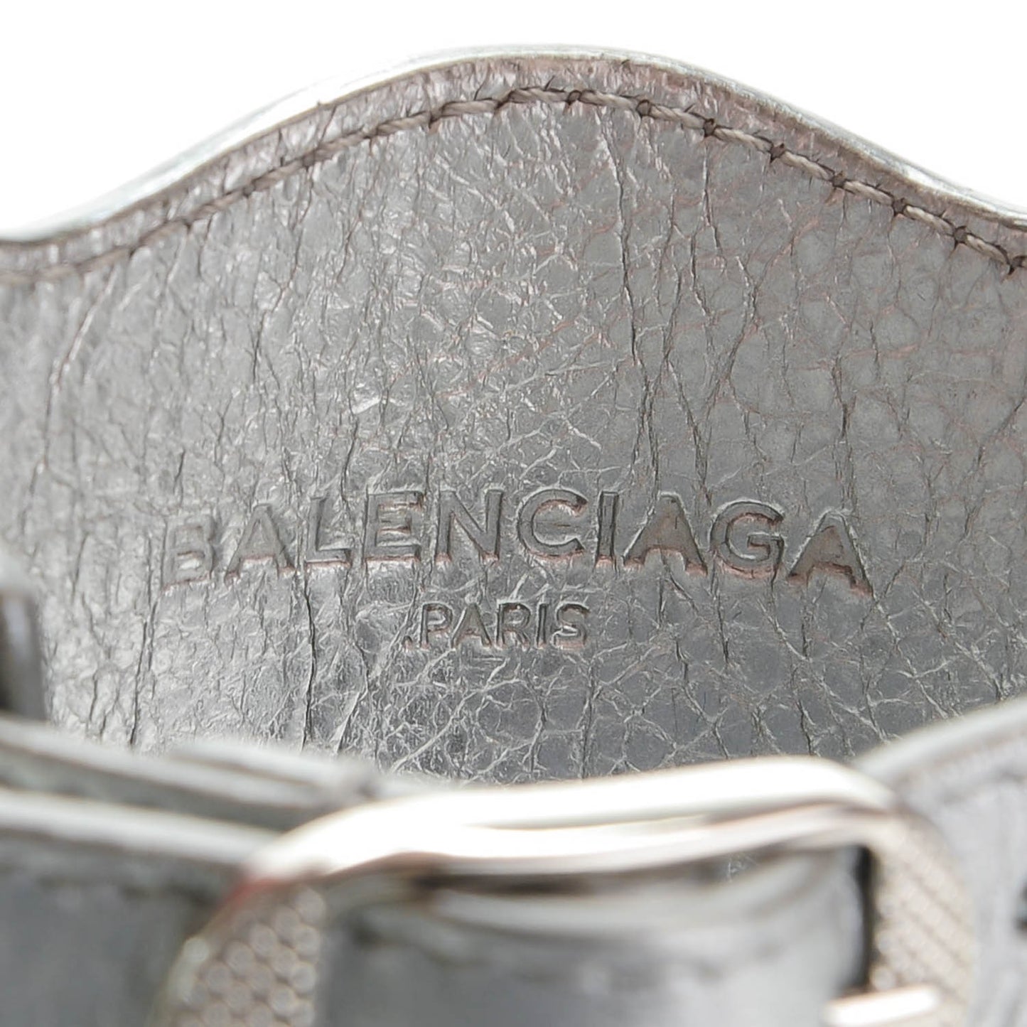 Agneau Arena Giant Silver Hardware M Bracelet Gris Aluminum