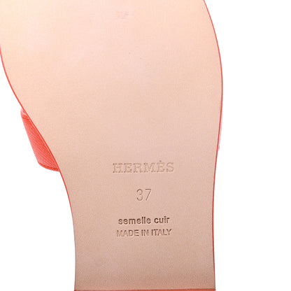 Hermes Epsom Oran Sandals 37 Orange Poppy 6 of 9