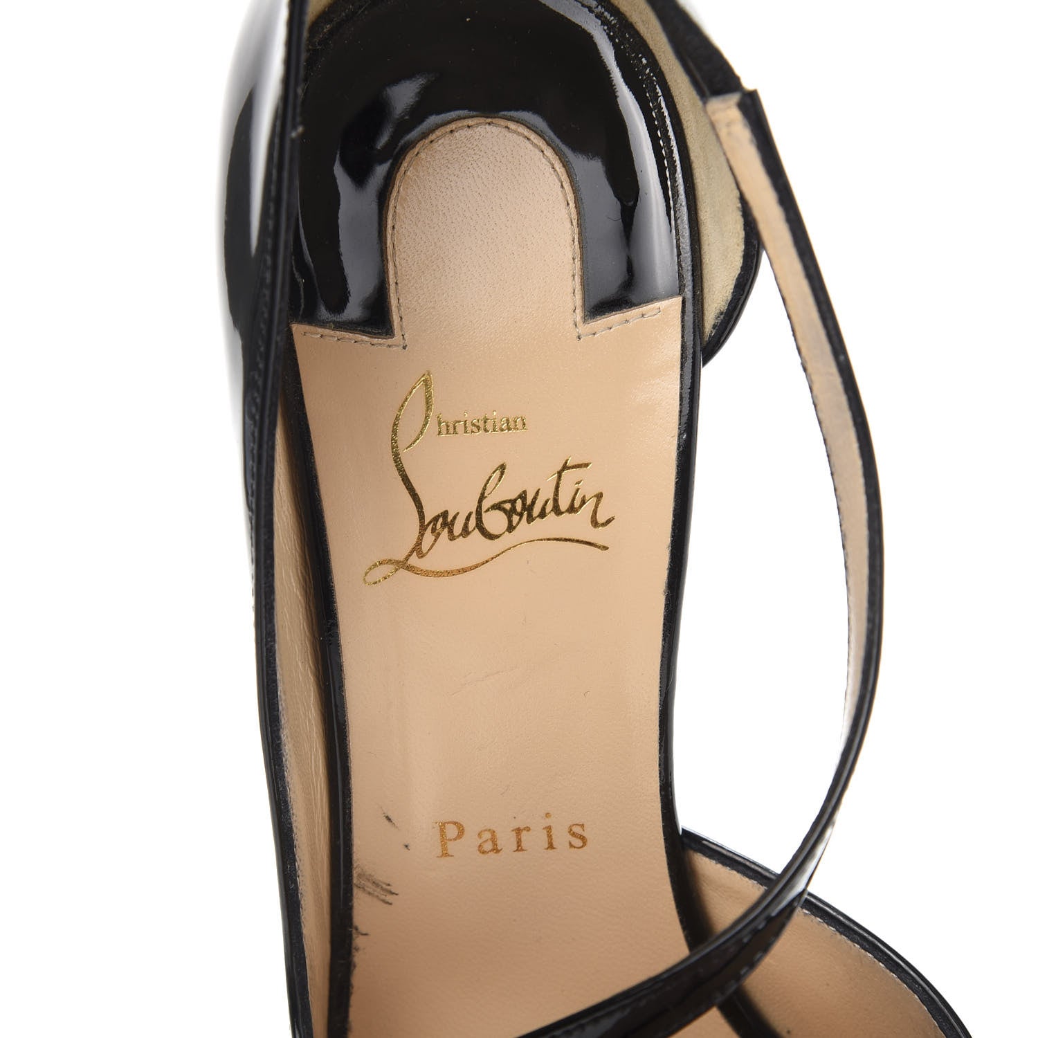 Christian Louboutin Patent Shiny Nappa Crissos Pumps 40 Black 6 of 8