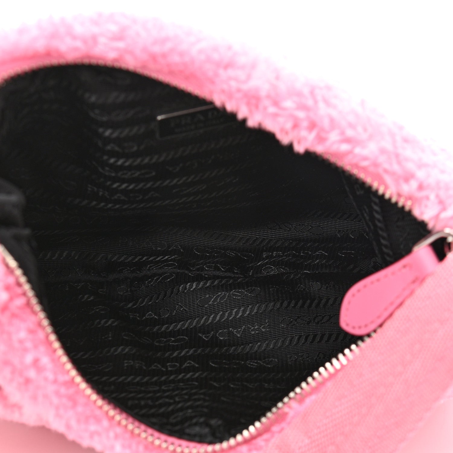Prada Terry Cloth Mini Re-Edition 2000 Bag Petalo Black 5 of 10