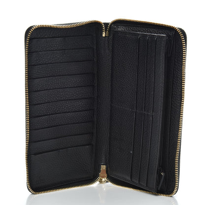 Gucci Pebbled Calfskin Soho Zip Around Wallet Black 5 of 13
