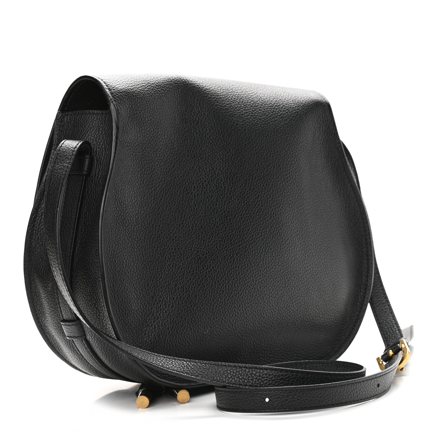 Chloe Calfskin Medium Marcie Round Crossbody Bag Black 3 of 15