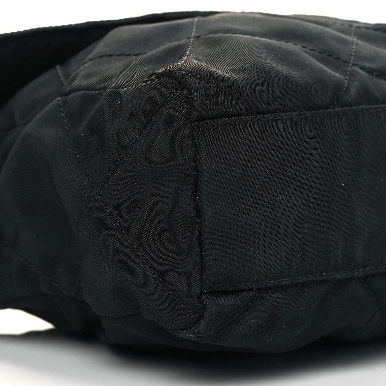 Prada Nylon Tessuto Impuntu Quilted Flap Shoulder Bag Black 7 of 8