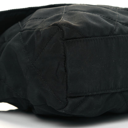 Prada Nylon Tessuto Impuntu Quilted Flap Shoulder Bag Black 7 of 8