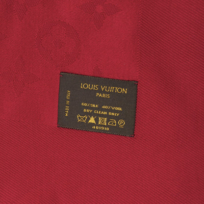 Louis Vuitton Silk Wool Monogram Shawl Pomme D'Amour 5 of 6