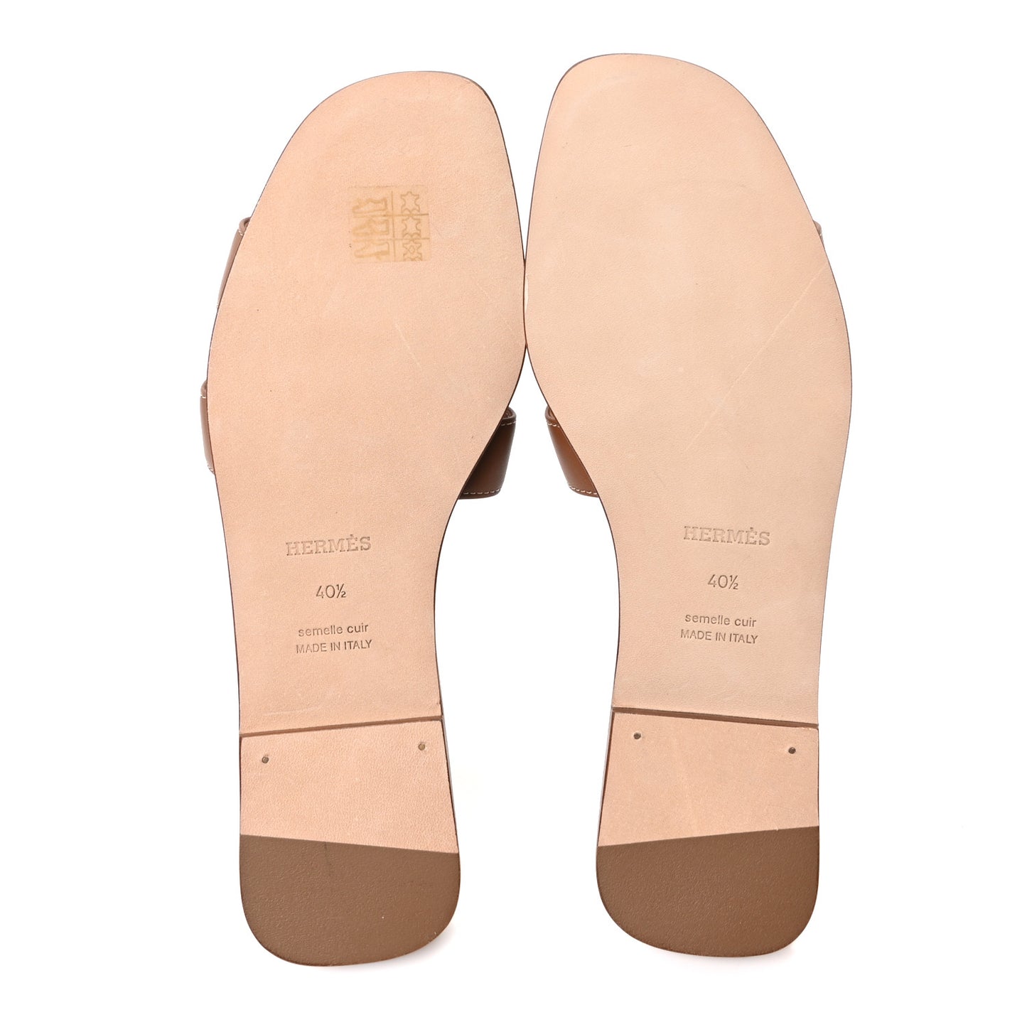 Box Calfskin Oran Sandals 40.5 Gold