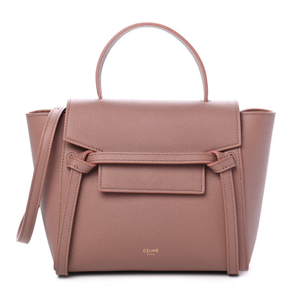 Celine Grained Calfskin Nano Belt Bag Dark Pink 1 of 10