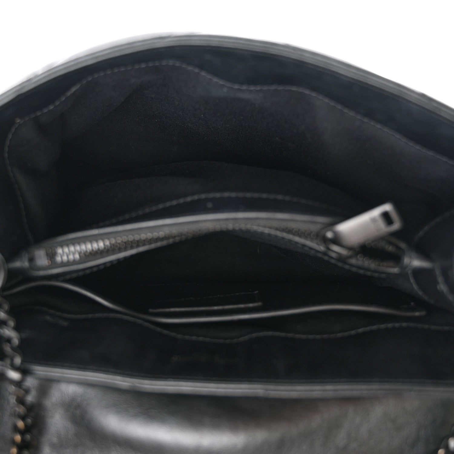 Saint Laurent Calfskin Y Quilted Monogram Monochrome Small Loulou Chain Satchel Black 5 of 10