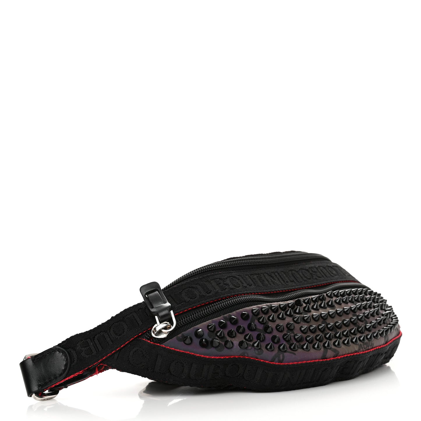 Calfskin Spiked Paris NYC Belt Bag Black Black