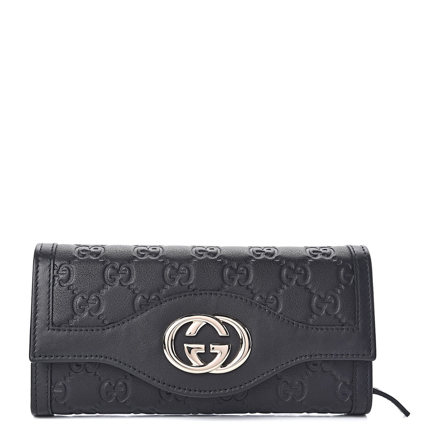 Gucci Guccissima Sukey Continental Wallet Continental Wallet Black 1 of 7