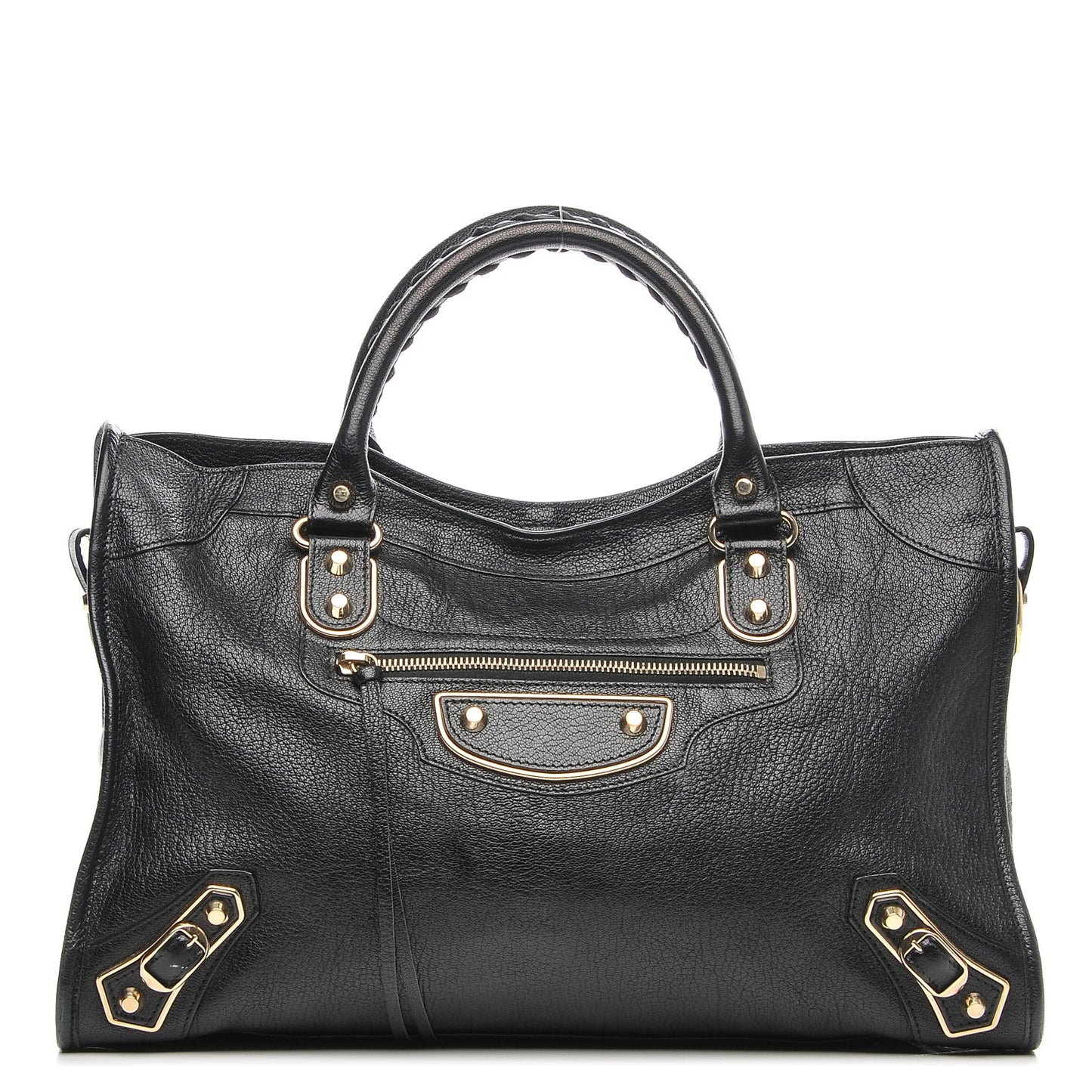 Chevre Gold Metallic Edge Hardware City Black