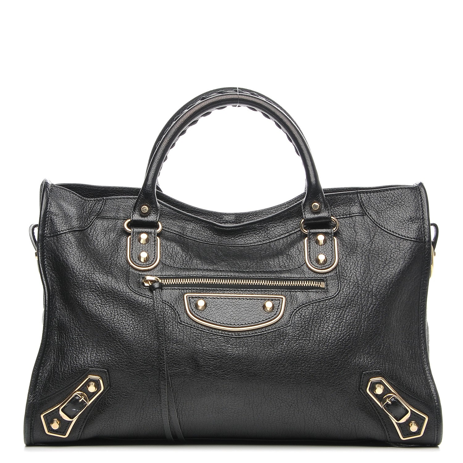 Balenciaga Chevre Gold Metallic Edge Hardware City Black 1 of 7