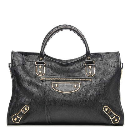 Balenciaga Chevre Gold Metallic Edge Hardware City Black 1 of 7