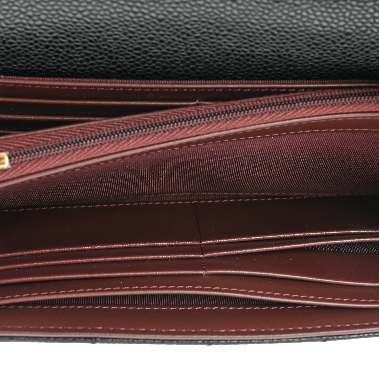 Caviar Quilted Large Flap Wallet Black