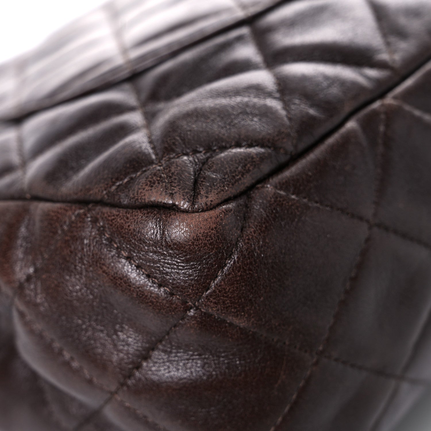 Chanel Washed Lambskin Quilted Jumbo Hybrid Reissue Flap Dark Brown 10 of 27