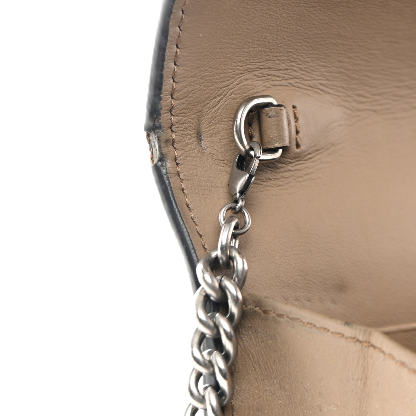 GG Supreme Monogram Mini Dionysus Chain Wallet Beige Taupe