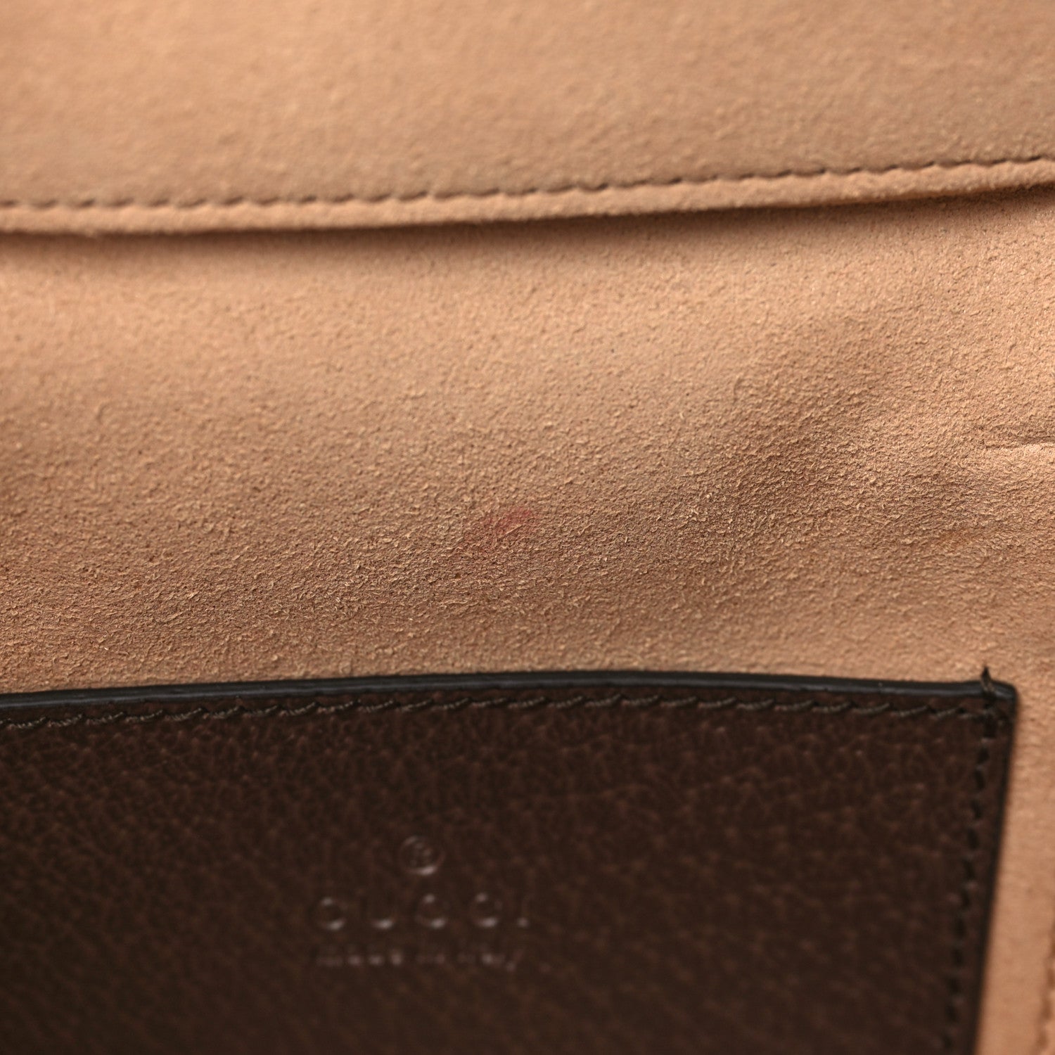 Gucci GG Supreme Monogram Textured Calfskin Web Mini Ophidia Top Handle Bag Beige Ebony New Acero 9 of 9