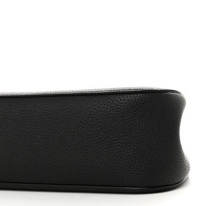 The Row Grained Calfskin Alger Shoulder Bag Black 9 of 9