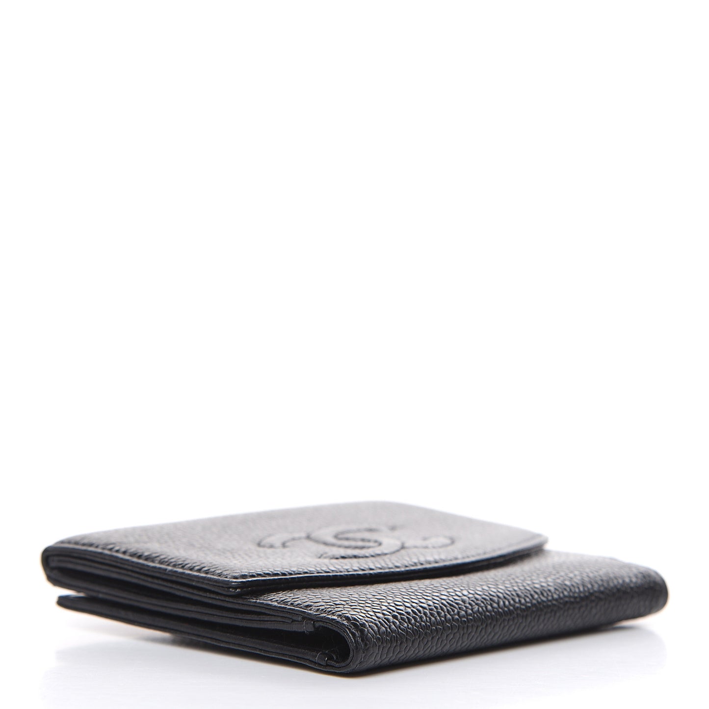 Caviar Timeless CC Compact French Wallet Black