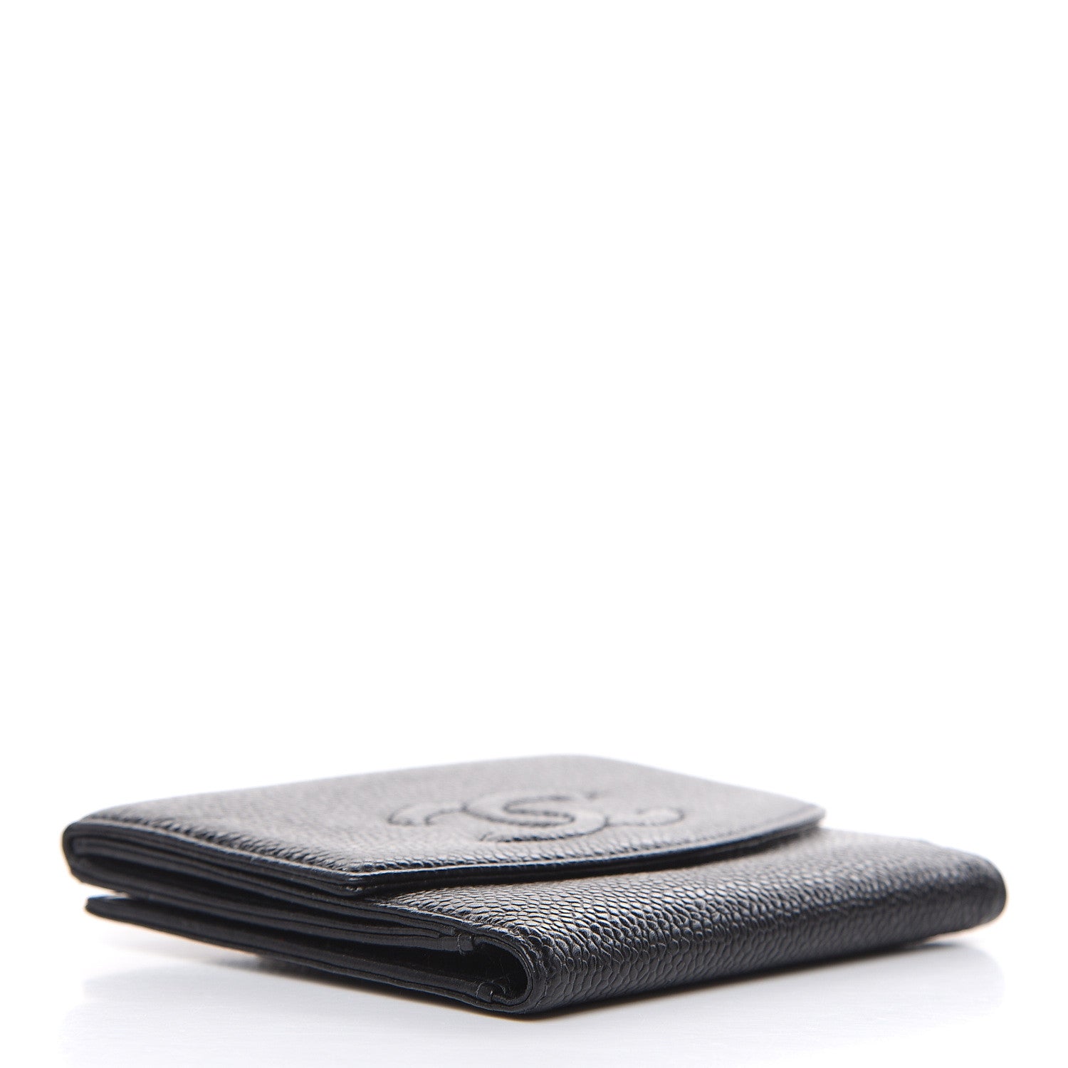 Chanel Caviar Timeless CC Compact French Wallet Black 4 of 10
