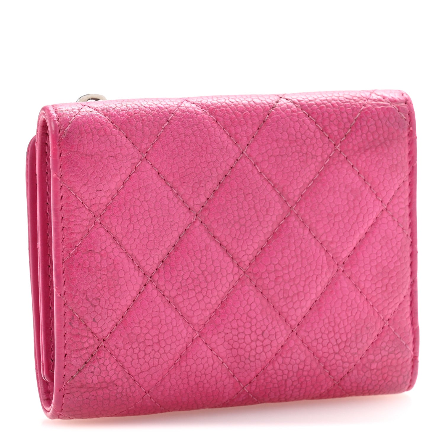 Chanel Caviar Quilted Compact Zipped Wallet Pink 3 of 11