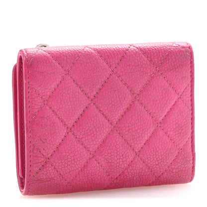 Chanel Caviar Quilted Compact Zipped Wallet Pink 3 of 11