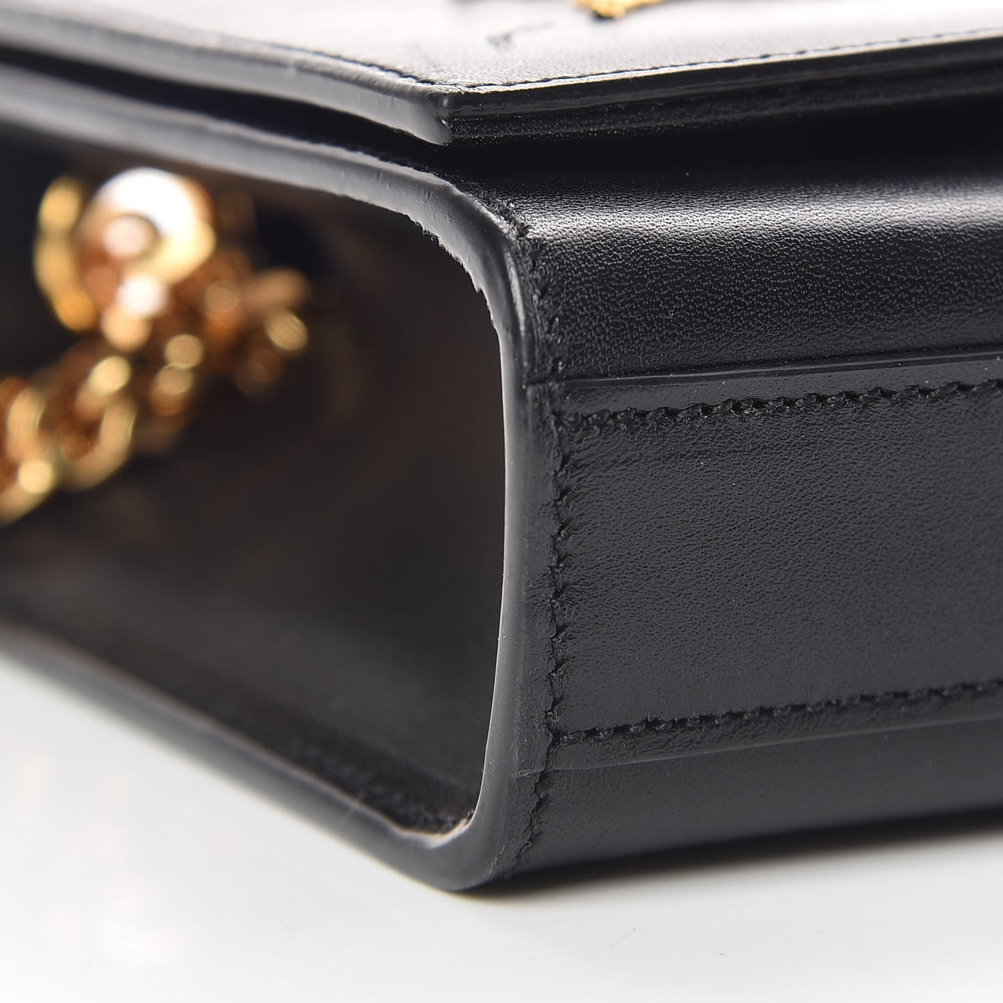 Calfskin Small Classic Monogram Kate Tassel Satchel Black