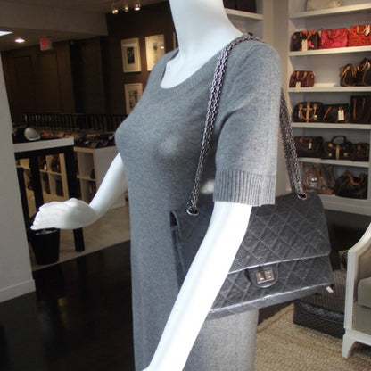 Chanel Distressed Leather 50th Anniversary 2.55 Reissue 226 Flap Grey 2 of 10