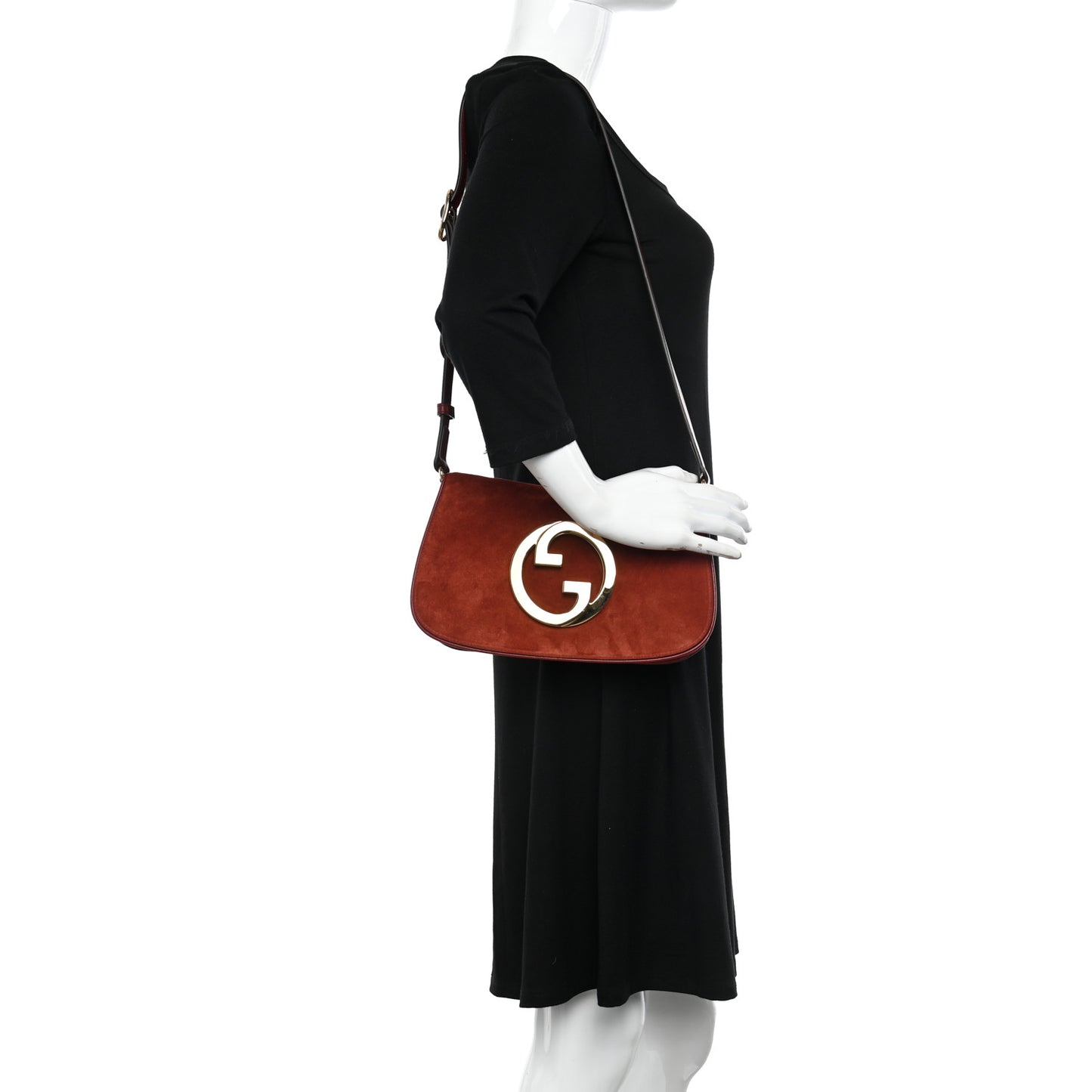 Suede Talco Roxy Calfskin Blondie Chain Shoulder Flap Bag Blondie Red