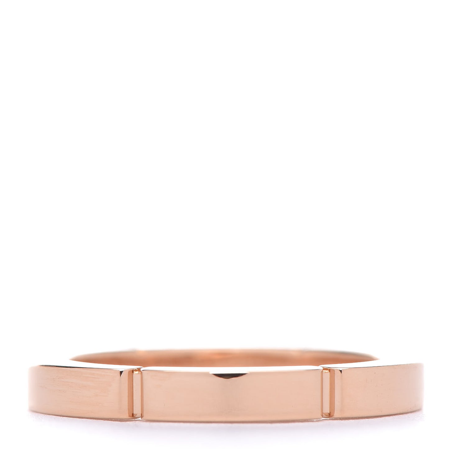 18K Pink Gold 2.5mm Maillon Panthere Wedding Band Ring 48 4.5