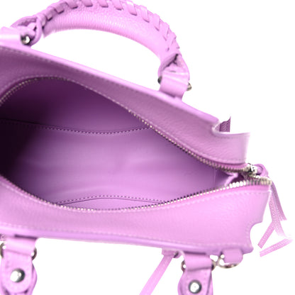 Balenciaga Grained Calfskin Neo Classic Silver Hardware Mini City Lilac 5 of 8